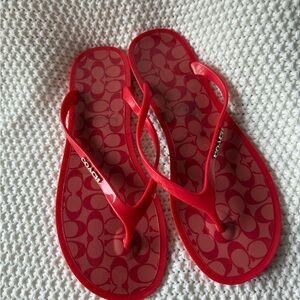 Coach Red Sandals